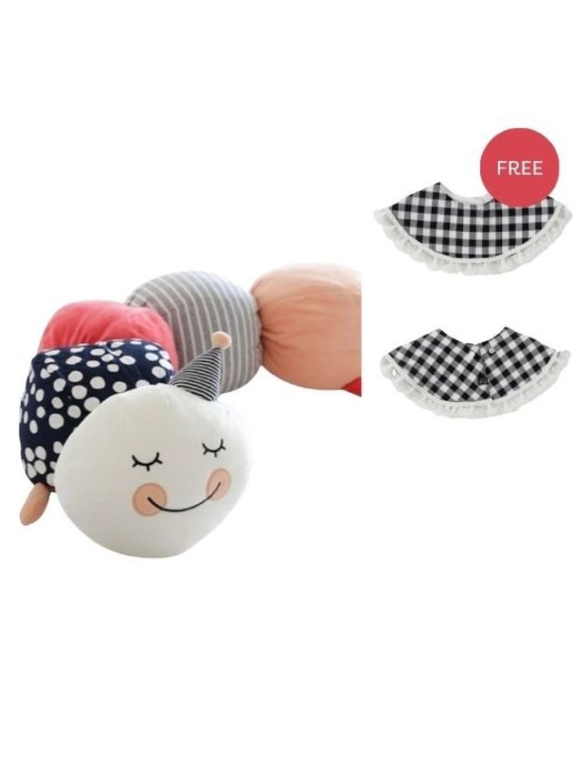 Borny Caterpillar Stuffed Toy with FREE Bib edamama